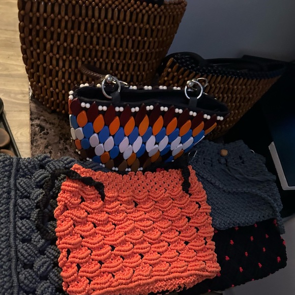 Brown beads bag - Picture 3 of 3